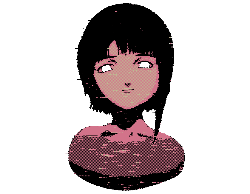 带故障效果的 Lain 动态半身像